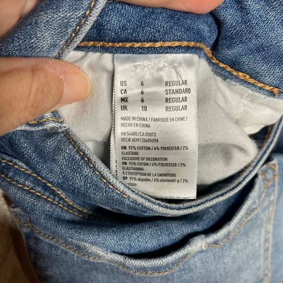 American Eagle Outfitters High-Rise Distressed Jeggings Size 6 Regular - Picture 5 of 5